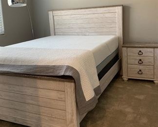 Ashley Queen Bed Frame and Nightstand
