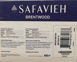 Area Rug Safavieh Brentwood 8 x 10 Light Grey Blue