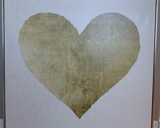 Art Canvas Gold Heart by Oliver Gal Artist Co