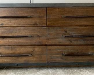 King Bedroom Set: Paneled Bed Frame, Mattress/BS, Nightstand, Dresser