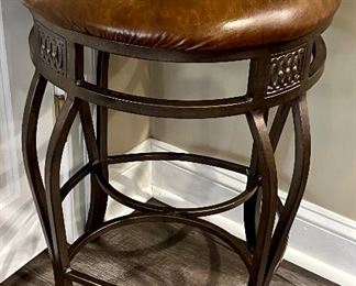 Bar Stool with Leather Seat 