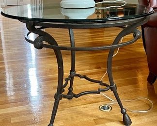 Iron & Glass Side Table