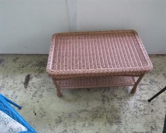 small wicker coffee table