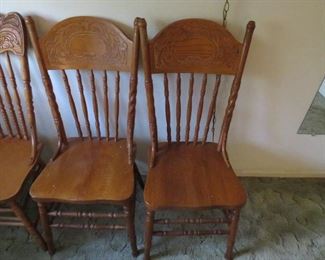 vintage wooden chairs