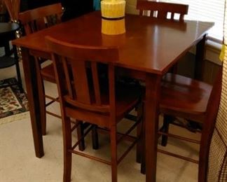 Counter height table and four chairs