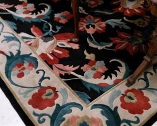 Deep pile floral carpet 