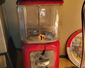 Vintage Gum Ball Machine with key