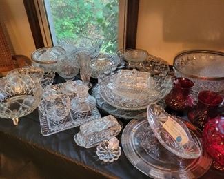 Huge Collection of  Vintage Glass