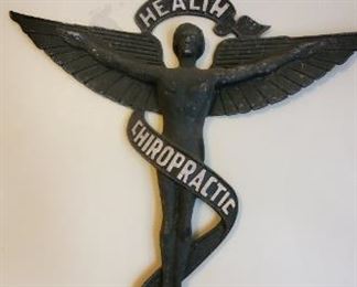 Vintage Cast Iron Chiropractic Sign