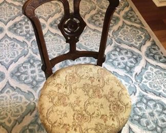 Antique Chair with Tapestry