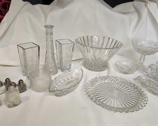 Assorted Crystal Serving Pieces