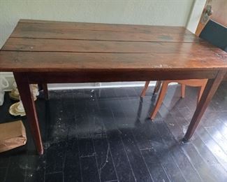 Lot 443 Antique 4 Board Pine Table   300