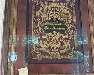 Lot #3    Framed Cover of Moderne Kunst  20