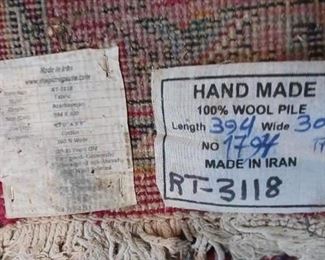 Lot 71   10 x 13 rug  1200. dollars