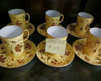 Lot 39 set 6 Yellow demi C & S 30 all