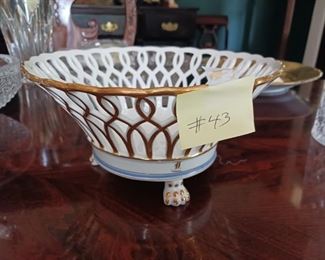 Lot 43 Old Paris Pierced Footed Bowl  40