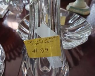 Lot 59  St Louis Crystal "Laura" Vase   100