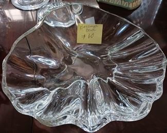 Lot 60  Baccarat signed shell bowl  -- price 300