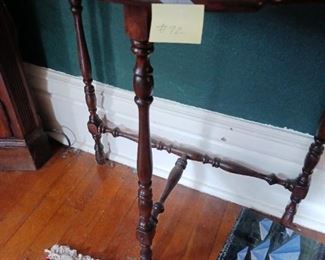 Lot 72 Half round Walnut table  30