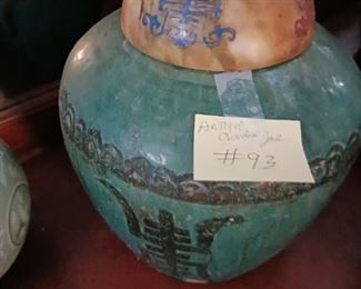 Lot 93 antique Chinese Aqua Jar  200