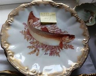 Lot 97  Limoges fish Plates set  160