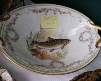 Lot 104   Fish Decal Serving bowl   30