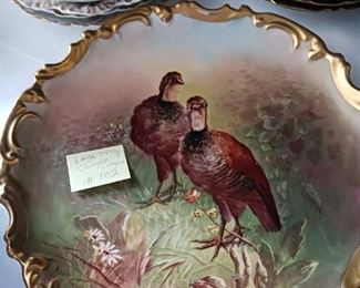 Lot 102   Large Limoges Pheasant Plate    50