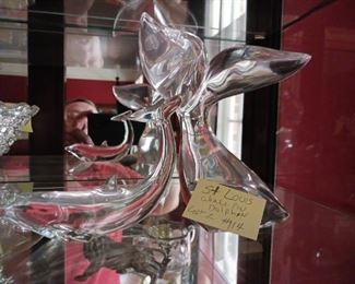 Lot 114 St Louis Marked FIN figurine w/dolphin   60