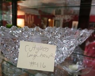 Lot 116   Cut Glass round Bowl     70 