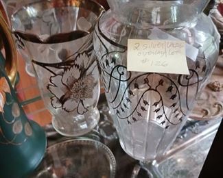 Lot 126    2 pieces of silver overlay      60