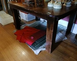 Lot 139  Heavy Art Deco Pine Table       200