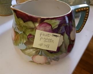 Lot 148 Handpainted fruit pitcher    50