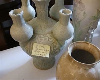 Lot 151  Group lot 2 Pottery Vases      40