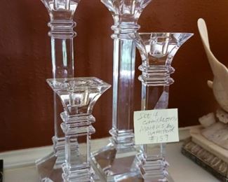 Lot 159   set 4 waterford Marquis Candlesticks      70
