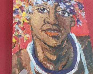 Lot 175  portrait of a young warrior by Pat Odom  75