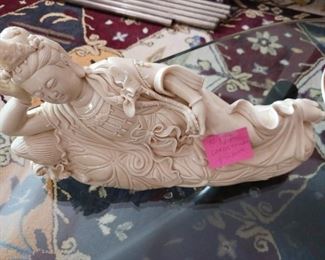 Lot 187  Large porcelain reclining Oriental Lady     30