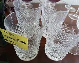lot 312  Waterford 4 pieces tumblers     40