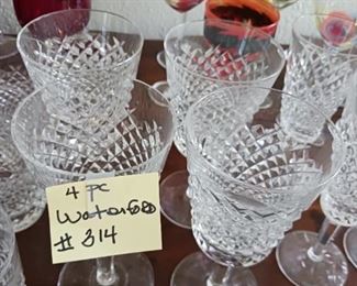 Lot 314 waterford Goblets  4 pieces  40