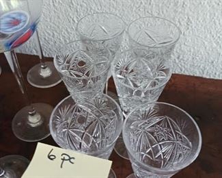 Lot 318   Liquer stems small 6 pc    30