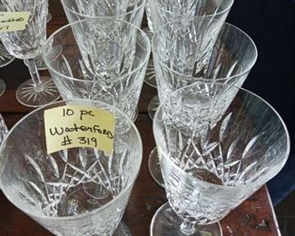 Lot 319  Waterford Goblets  10 pieces  250 
