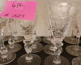 Lot 327   Cut Cordials 6 pc   24