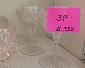 Lot 338  cordials 3 pc     12 