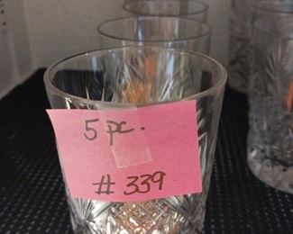 Lot 339  Tumblers  5 pc    25