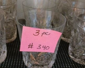 Lot 340  Tumblers  3 pc  15