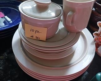 Lot 351  stoneware  10 pc lot   20 all