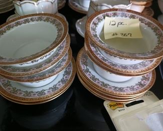 Lot 357 set 6 ramekins with saucers  30