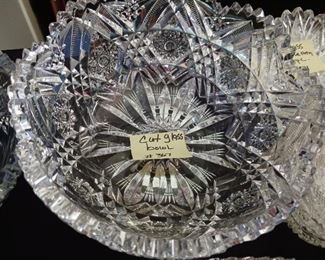 Lot 367  Cut Glass 8" round bowl   60