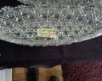 Lot 369 Cut Glass Boat Dish    40