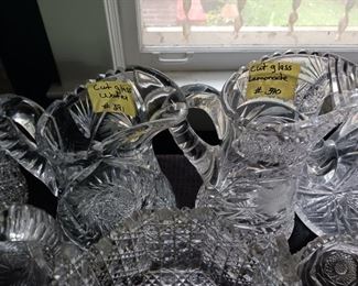 Lot 390 and 391  Cut Glass Water Pitchers  60 each