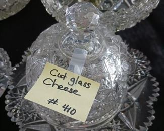 Lot 410 Cut Glass Domed butter dish    30